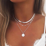 3 Layed Choker Necklaces Collar Women