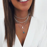 3 Layed Choker Necklaces Collar Women