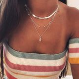 3 Layed Choker Necklaces Collar Women