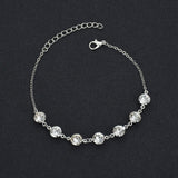 Women Double Foot Chain Cavigliere Silver Color Chain De pied Ankle Bracelets