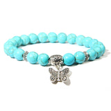 Handmade Natural Stone Lotus Ohm Buddha Beads Bracelet