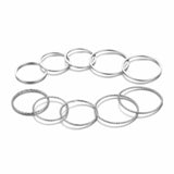 Original Design Gold Color Round Hollow Geometric Rings Set For Women