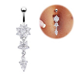 Fashion Sexy Piercing Navel Nail Body Jewelry Flower