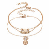 Summer Fashion Crystal Pineapple Anklets