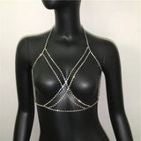 Shining Rhinestones Chest Cross Body Chain