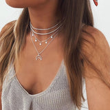 3 Layed Choker Necklaces Collar Women