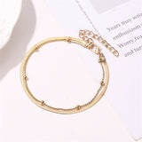 Women Double Foot Chain Cavigliere Silver Color Chain De pied Ankle Bracelets