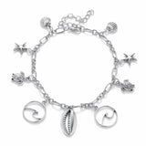 Vintage Anklets for Women Starfish Shell Pendant