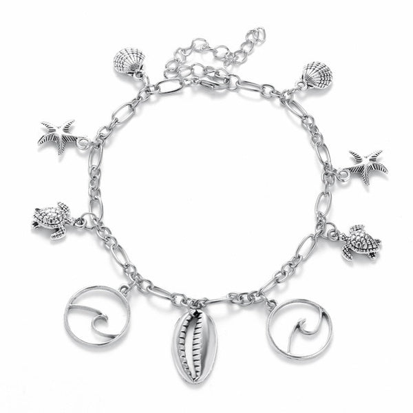 Vintage Anklets for Women Starfish Shell Pendant