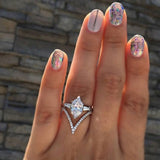 Trendy Crystal  Engagement Rings For Women