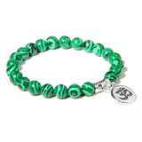 Handmade Natural Stone Lotus Ohm Buddha Beads Bracelet