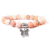 Handmade Natural Stone Lotus Ohm Buddha Beads Bracelet