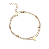 Simple Heart Female Anklets
