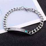 Women Silver Color Rose Gold Bracelet for Female