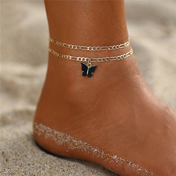 Butterfly Anklets For Woman,Vintage